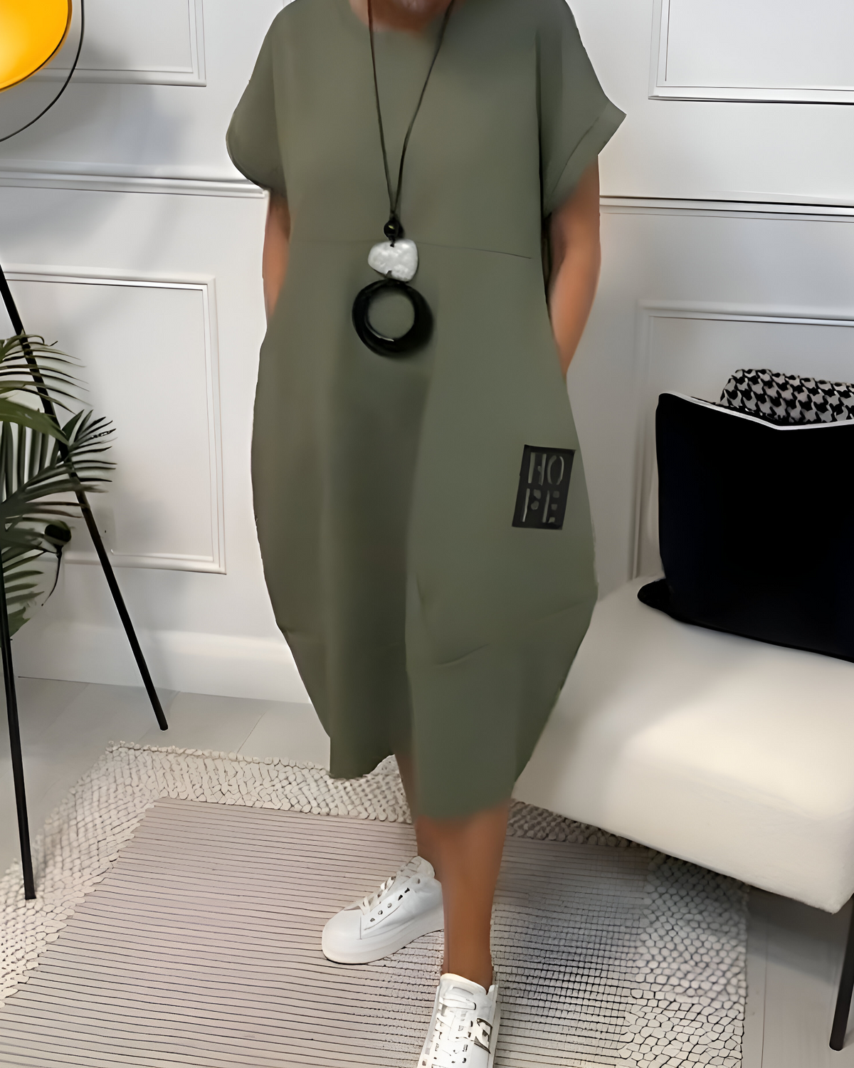SÔL STUDIO | Casual Hoodie Jurk Met Zakken – Eenvoudige Stijl, Maximale Comfort