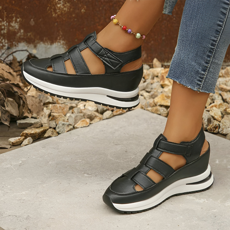 Sigrid™ | Stilvolle orthopädische Sandalen mit Klettverschluss