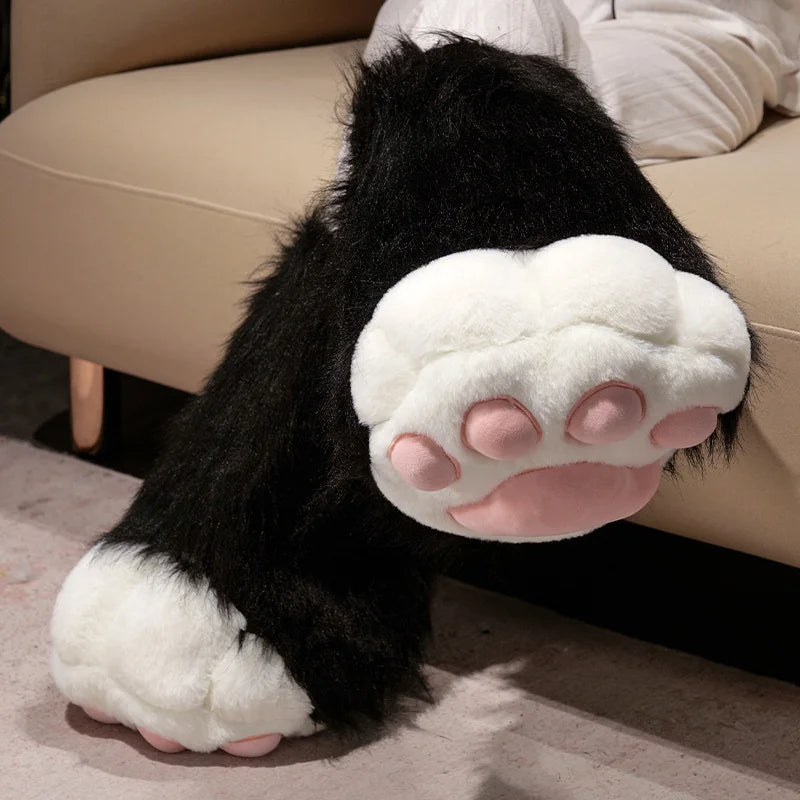 🐾🩷 FLUFFY CAT PAW SLIPPERS & GLOVES
