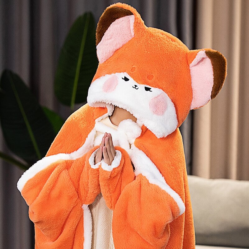 🦊 COZY FOX BLANKET HOODIE