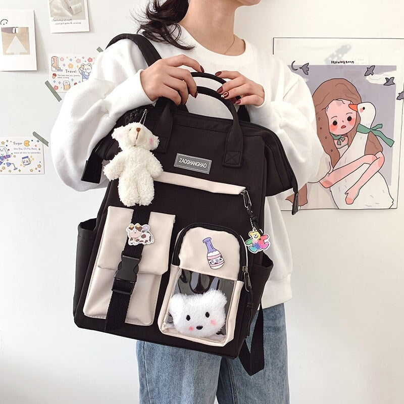Large Pastel Waterproof Backpack Handbag šš