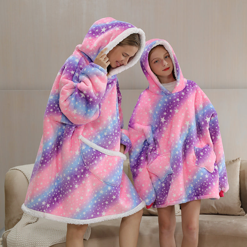 Rainbow Oversized Blanket Hoodie 🌈