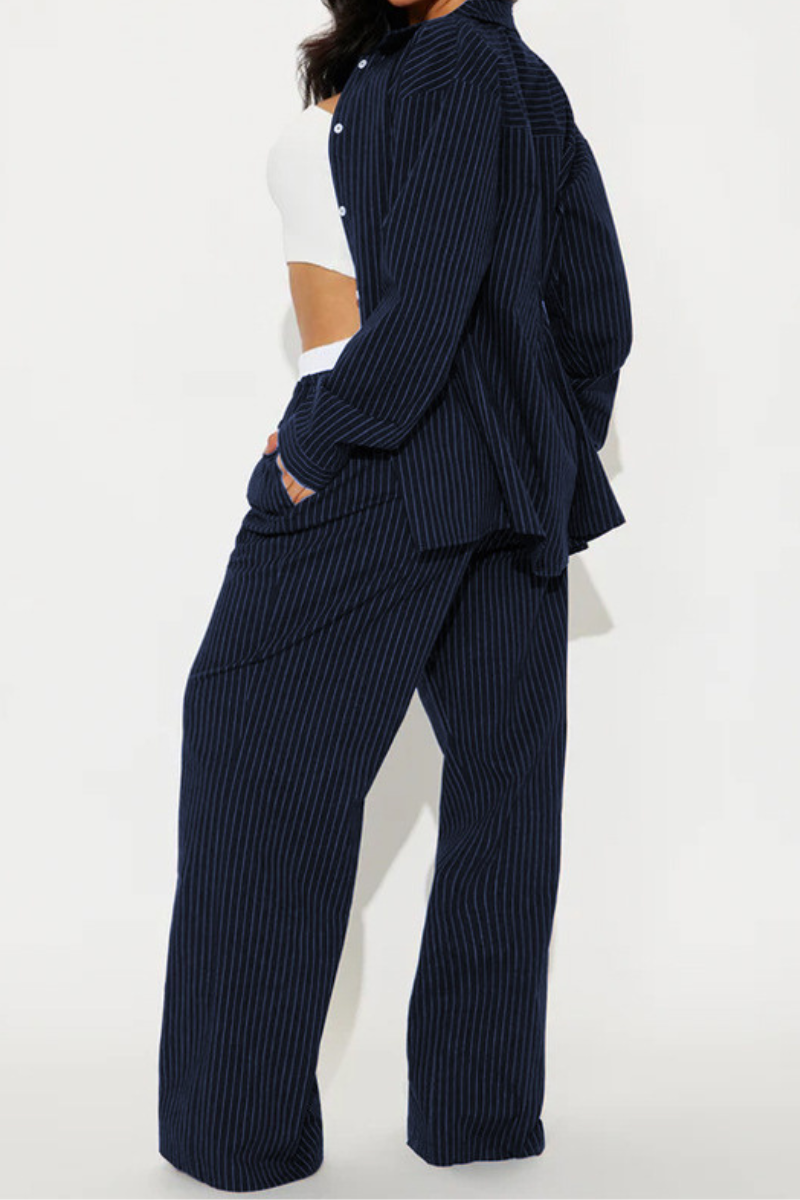 SÔL STUDIO | Gestreepte Comfortabele Tweedelige Set