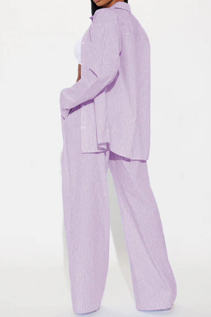SÔL STUDIO | Gestreepte Comfortabele Tweedelige Set