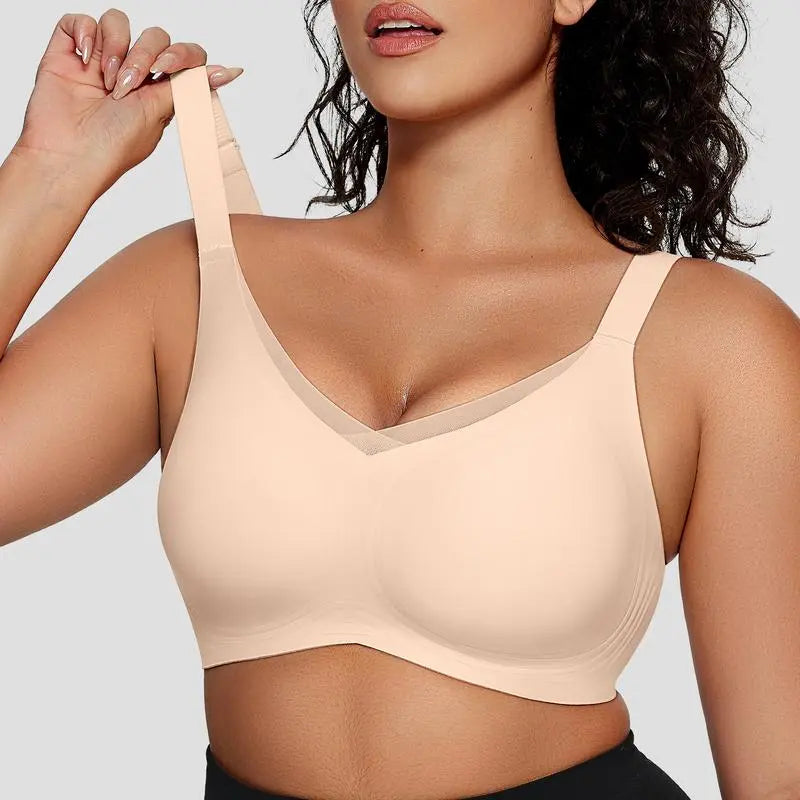 Draadloze Soft Comfort Beha met V-Hals Jelly Strip