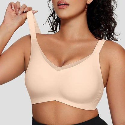 Draadloze Soft Comfort Beha met V-Hals Jelly Strip