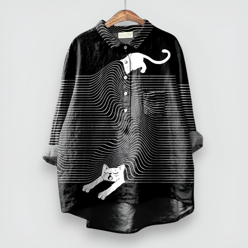 Evrim™ | Stylische bedruckte Bluse