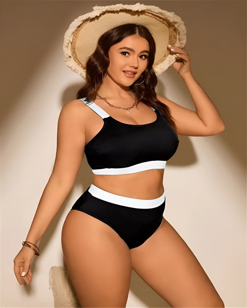 ZAYA Plus Size Stretchy Tummy Control Bikini – Lift & Shape Your Confidence
