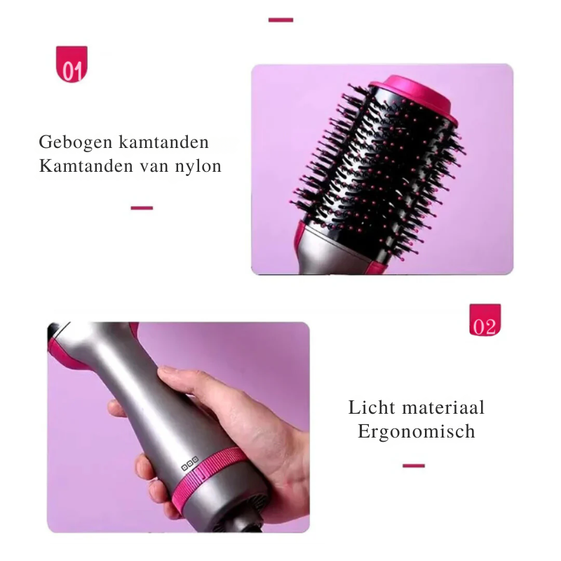 3-in-1 heteluchtborstel