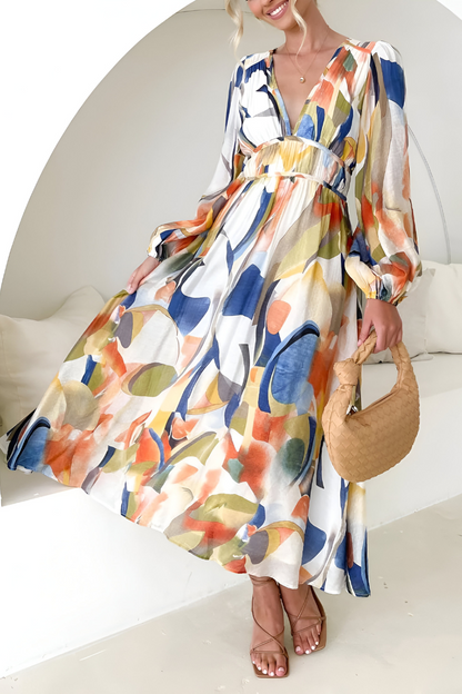 Loes™ | Buntes bauchbedeckendes Kleid