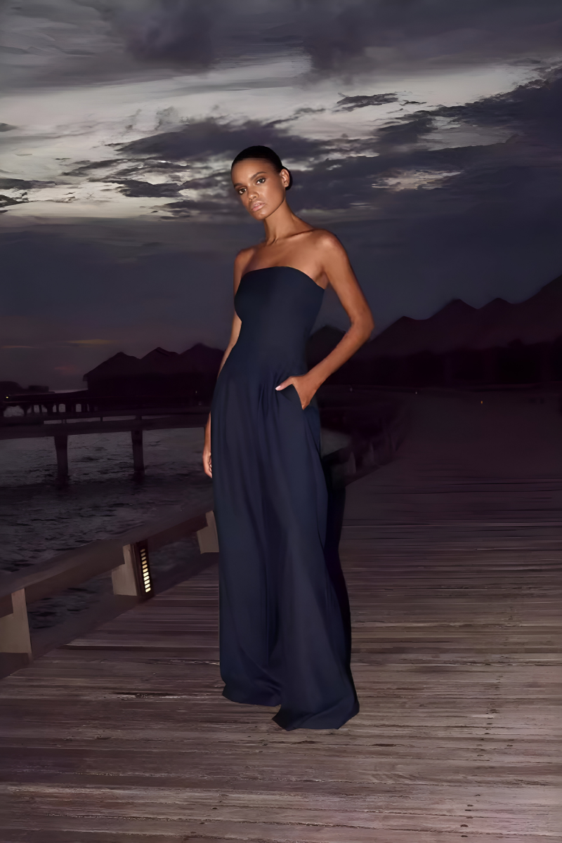 CLAIRELIA Elegante Strapless Jumpsuit – Luxe & Vrouwelijke Charme