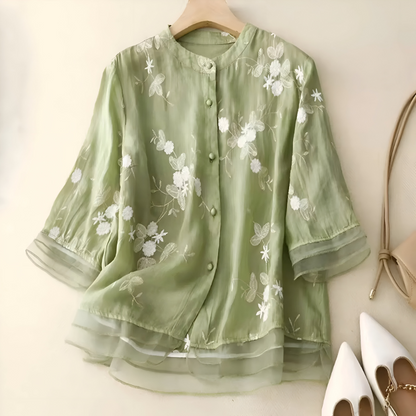 Islara WONDER | Top met Bloemenborduursel