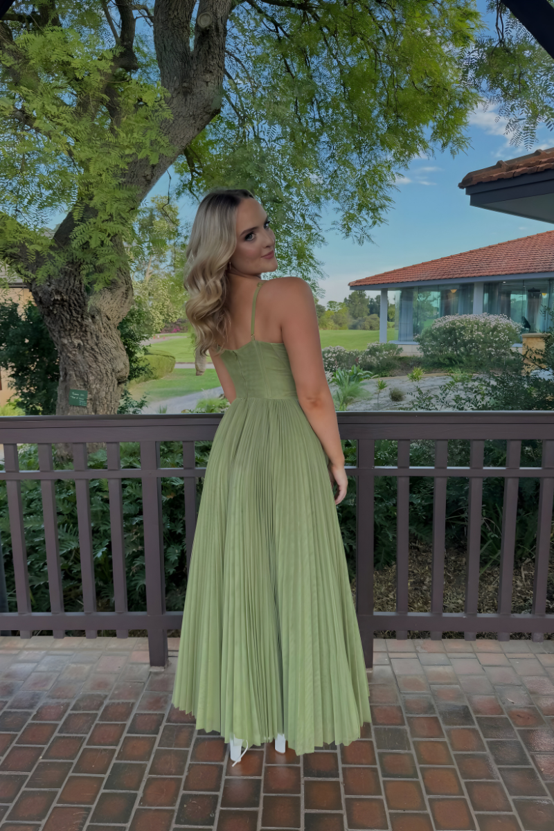 Plissiertes Midikleid