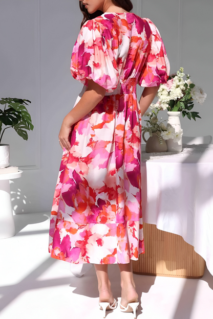 Loes™ | Buntes bauchbedeckendes Kleid