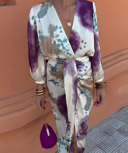 VIVEA | Chique Jurk met Abstracte Print