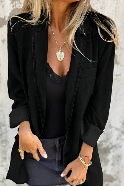 VERA | Denim-Look Oversized Hemd – Tijdloze Stijl voor Elke Gelegenheid