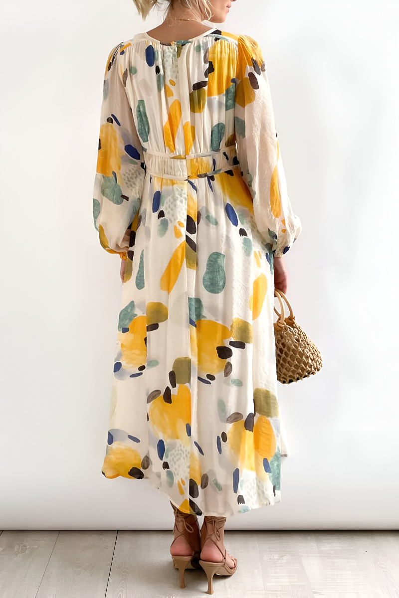Loes™ | Buntes bauchbedeckendes Kleid