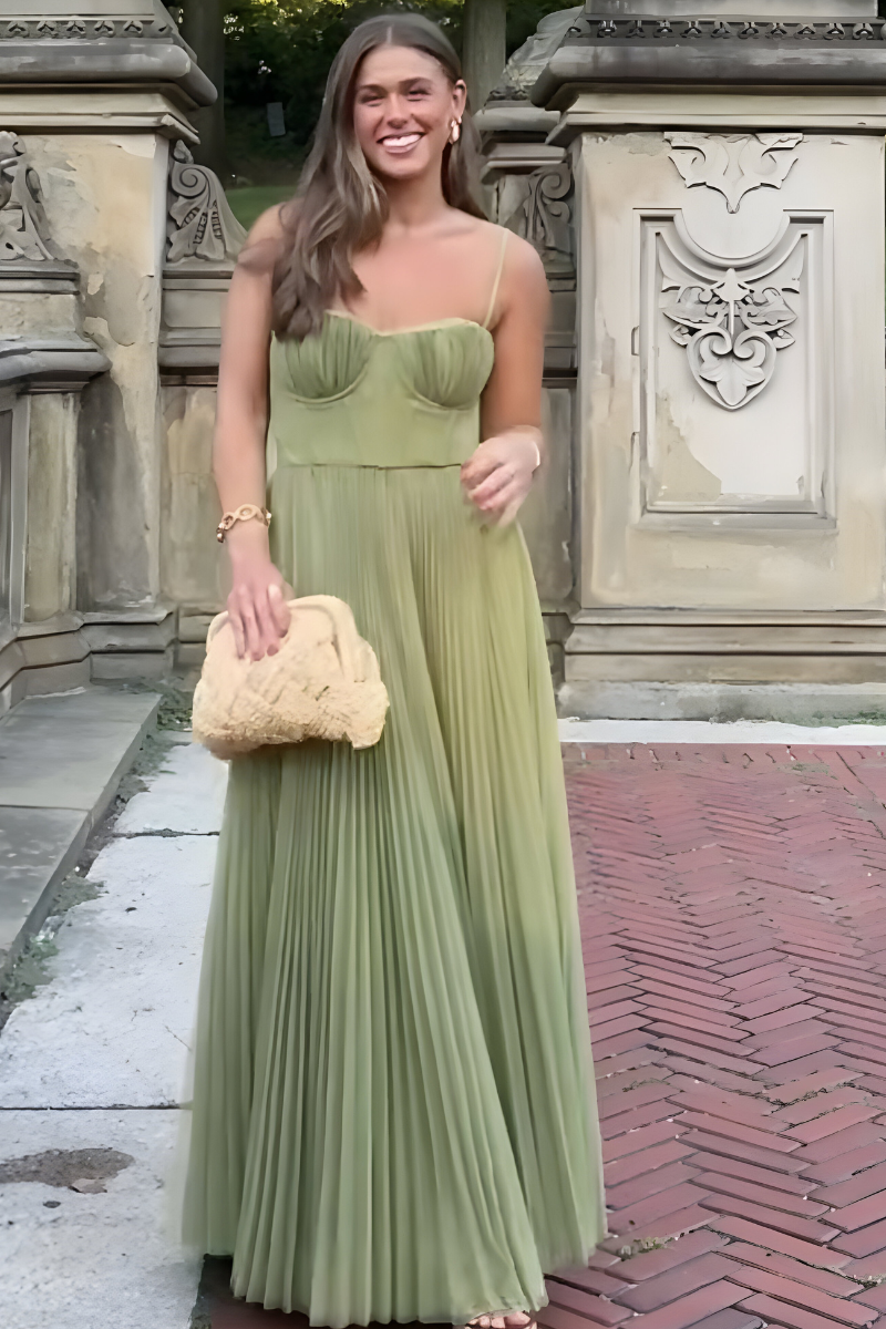Plissiertes Midikleid