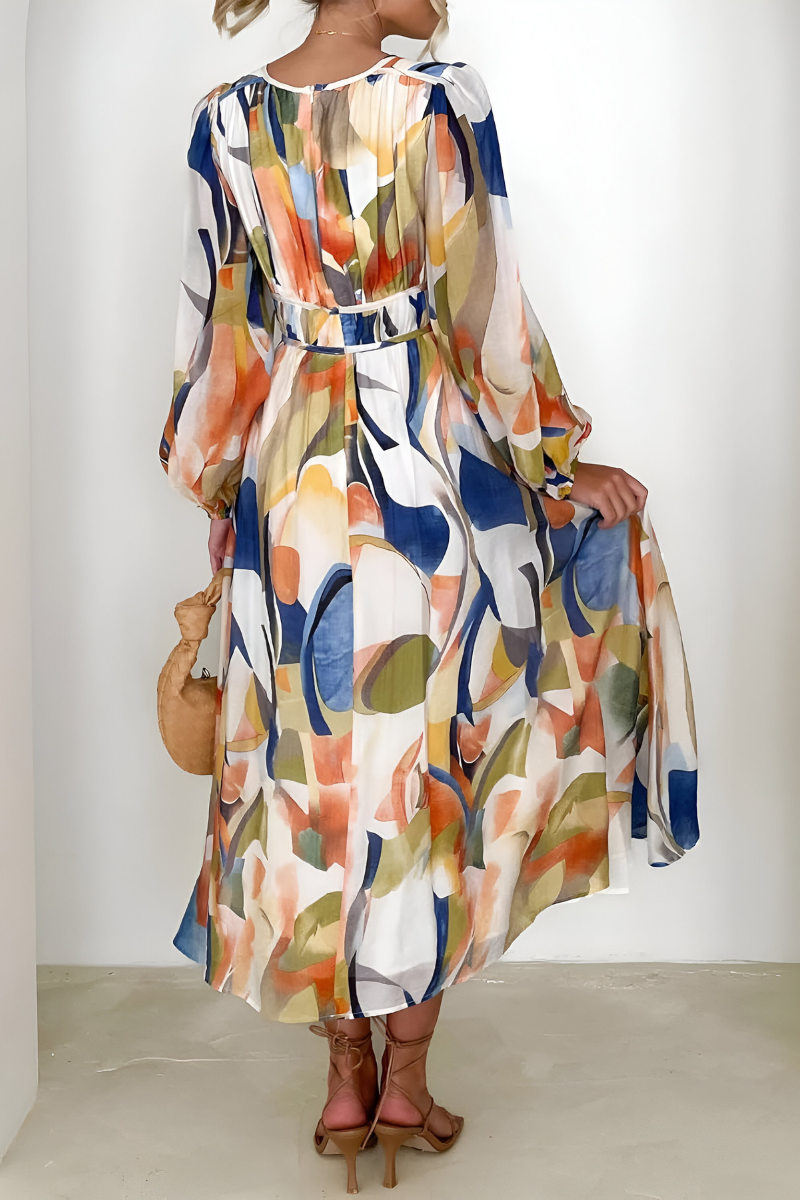 Loes™ | Buntes bauchbedeckendes Kleid