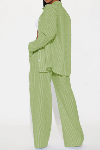 SÔL STUDIO | Gestreepte Comfortabele Tweedelige Set