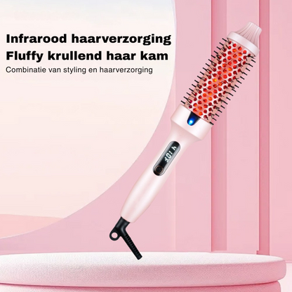 3-in-1 Thermische Borstel – Stijlen, Krullen & Pluisvrije Blowout in Één Beweging