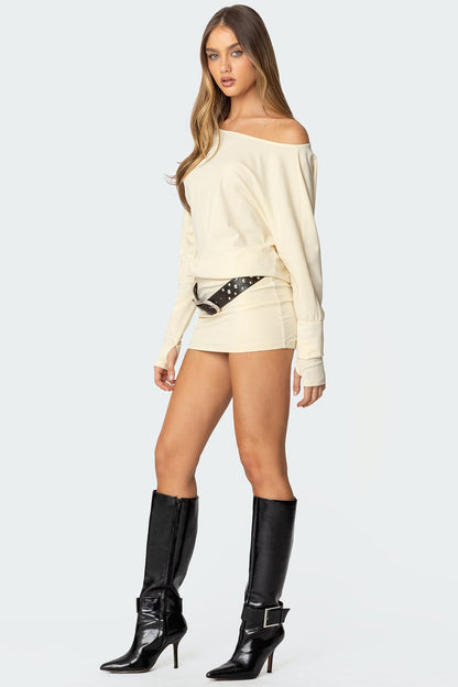 Schulterfreies Minikleid