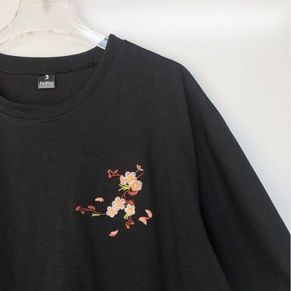 Sakura Embroidered Graphic Tee 🌸