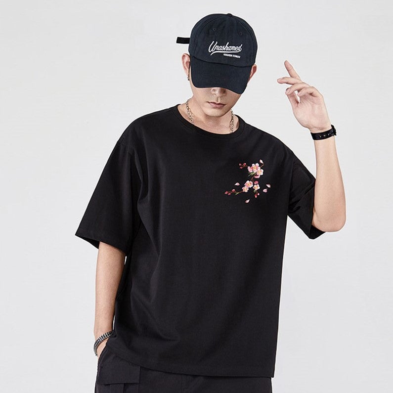 Sakura Embroidered Graphic Tee 🌸