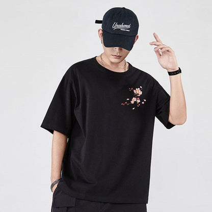 Sakura Embroidered Graphic Tee 🌸