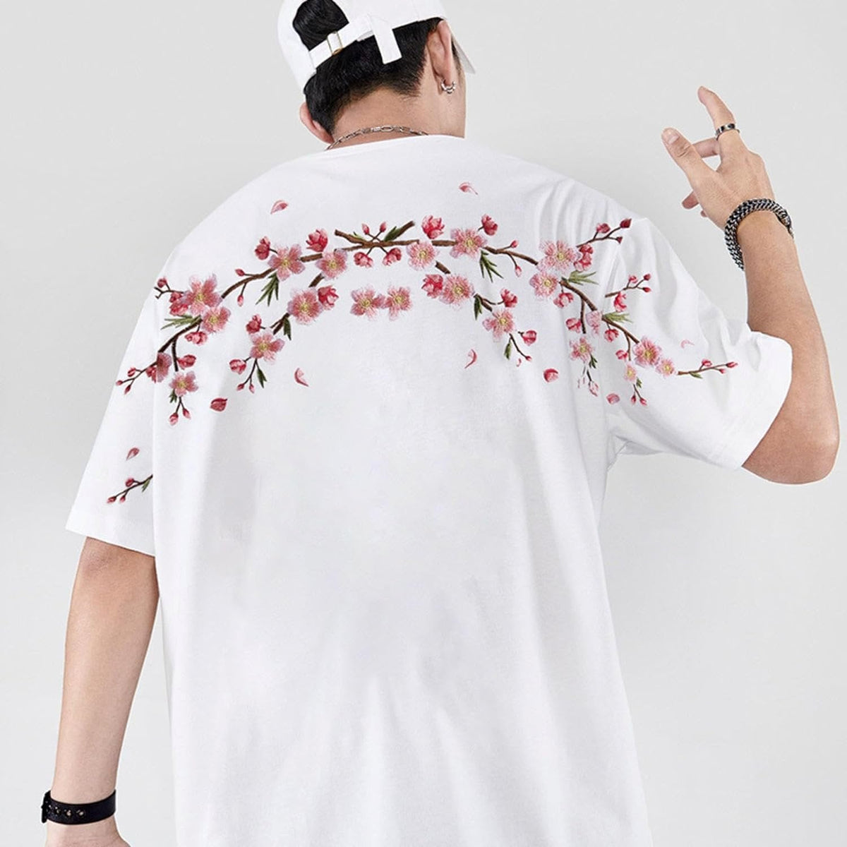 Sakura Embroidered Graphic Tee 🌸