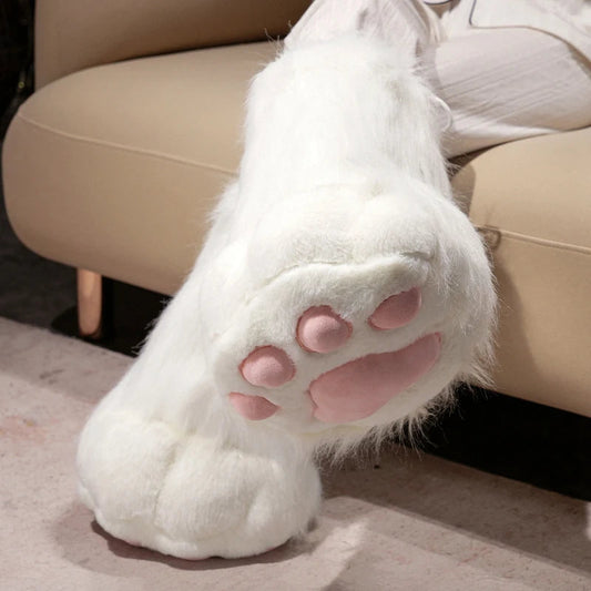 🐾🩷 FLUFFY CAT PAW SLIPPERS & GLOVES