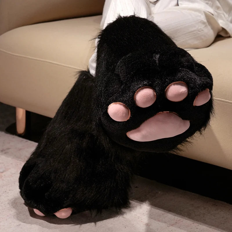 🐾🩷 FLUFFY CAT PAW SLIPPERS & GLOVES