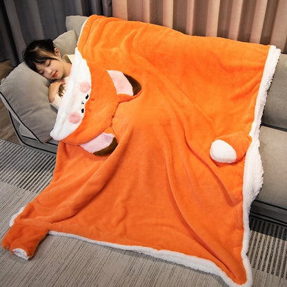 🦊 COZY FOX BLANKET HOODIE