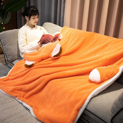 🦊 COZY FOX BLANKET HOODIE