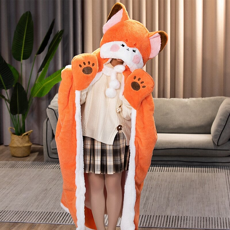 🦊 COZY FOX BLANKET HOODIE