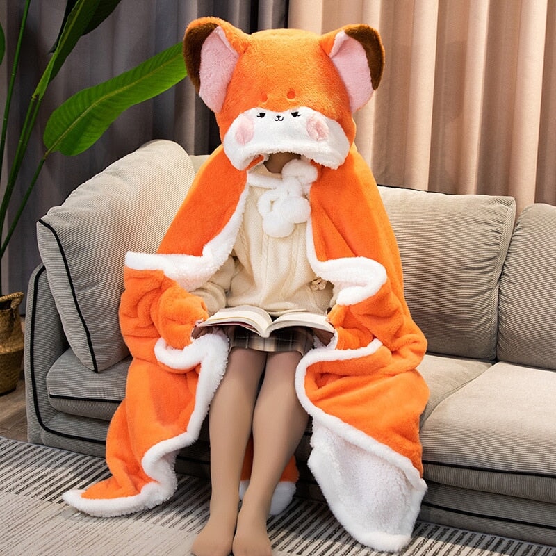 🦊 COZY FOX BLANKET HOODIE