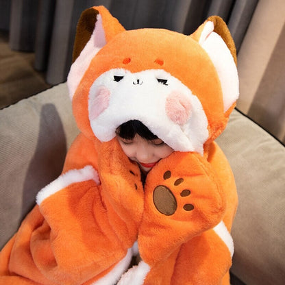 🦊 COZY FOX BLANKET HOODIE