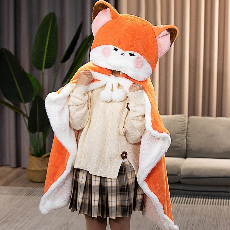 🦊 COZY FOX BLANKET HOODIE