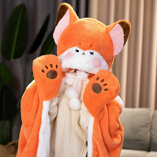 🦊 COZY FOX BLANKET HOODIE