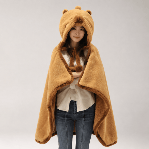 🦫🤎 COZY CAPYBARA BLANKET HOODIE