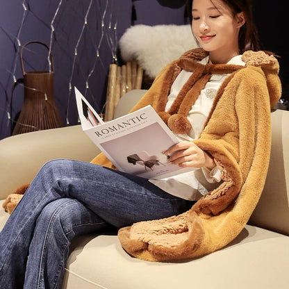 🦫🤎 COZY CAPYBARA BLANKET HOODIE