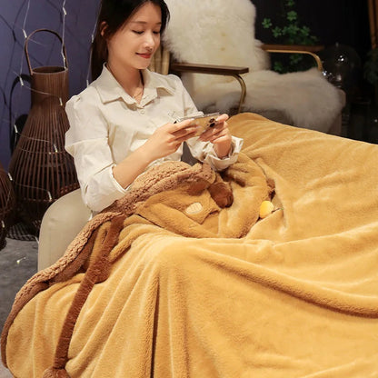 🦫🤎 COZY CAPYBARA BLANKET HOODIE