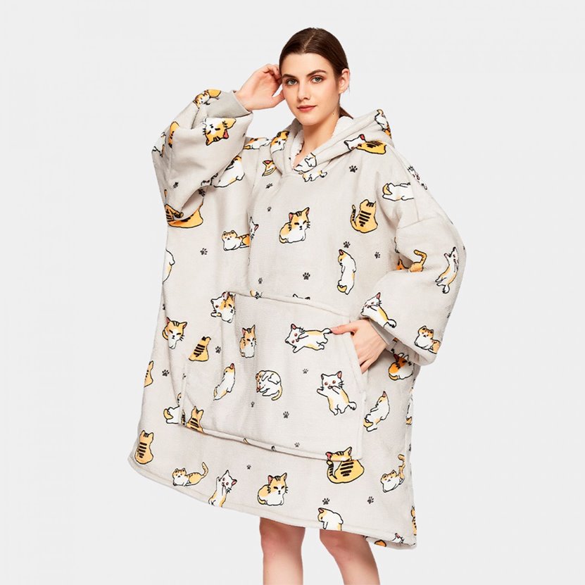 🐱🧡 GINGER CAT BLANKET HOODIE
