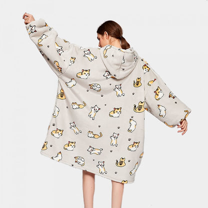 🐱🧡 GINGER CAT BLANKET HOODIE