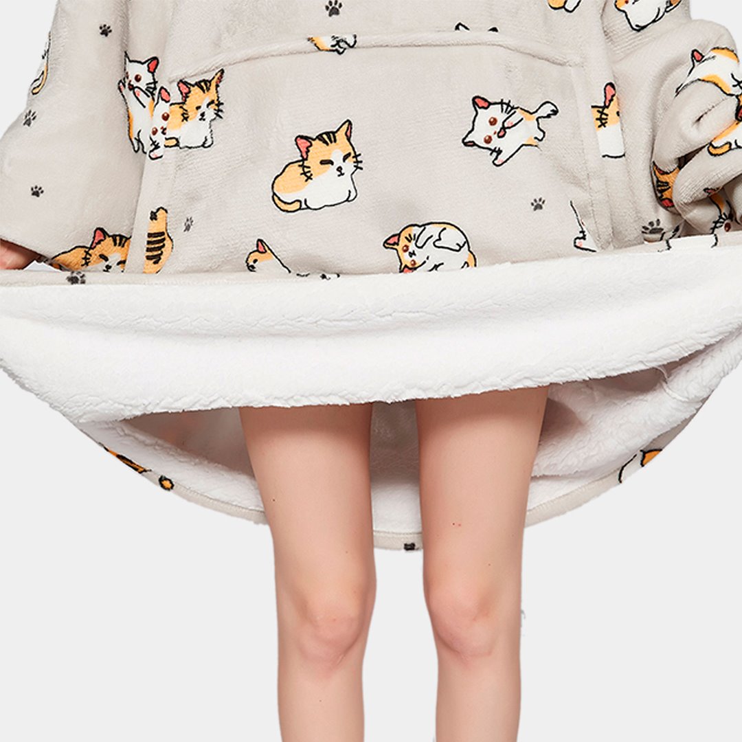 🐱🧡 GINGER CAT BLANKET HOODIE