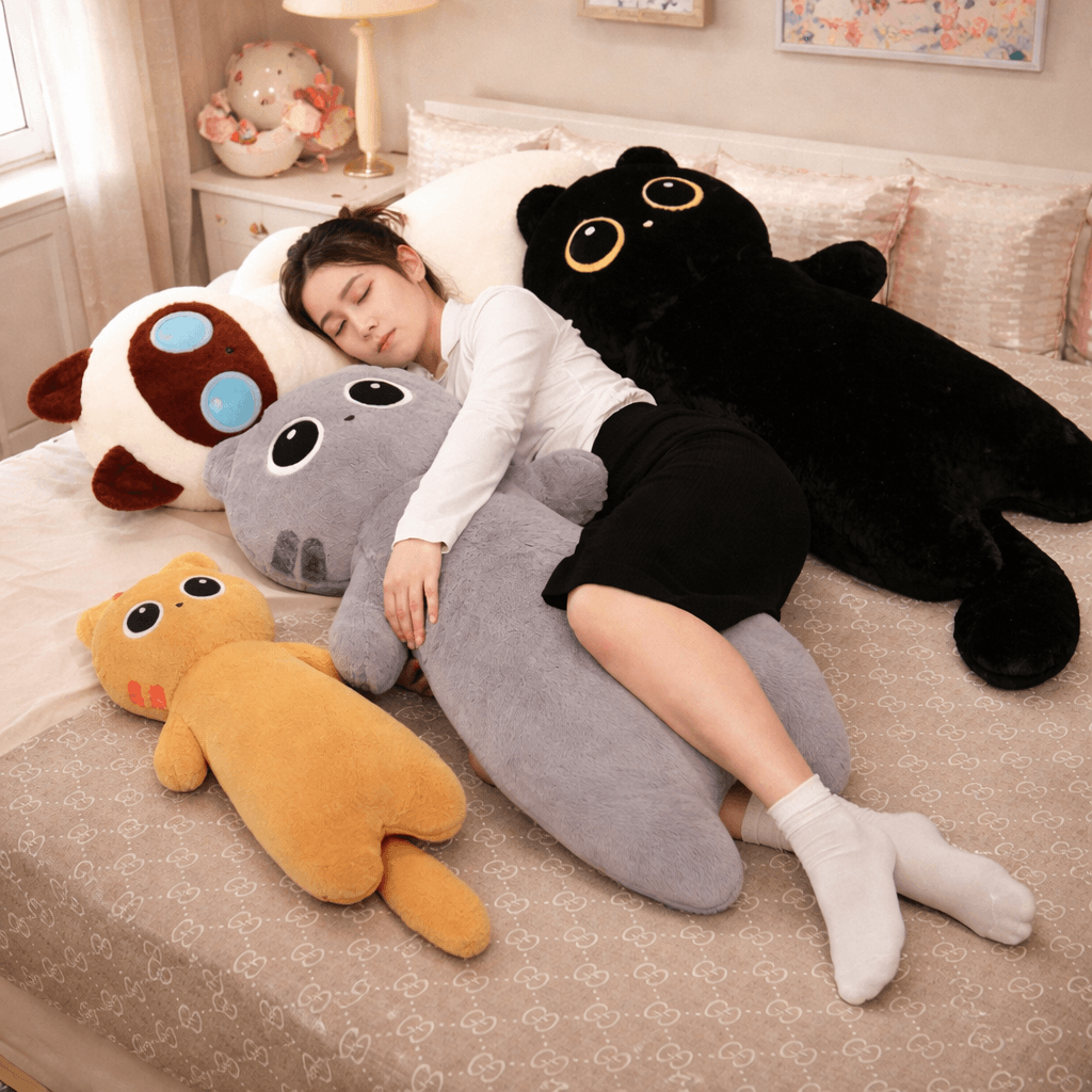 Long Cuddle Cat Plushie 🐱🤍