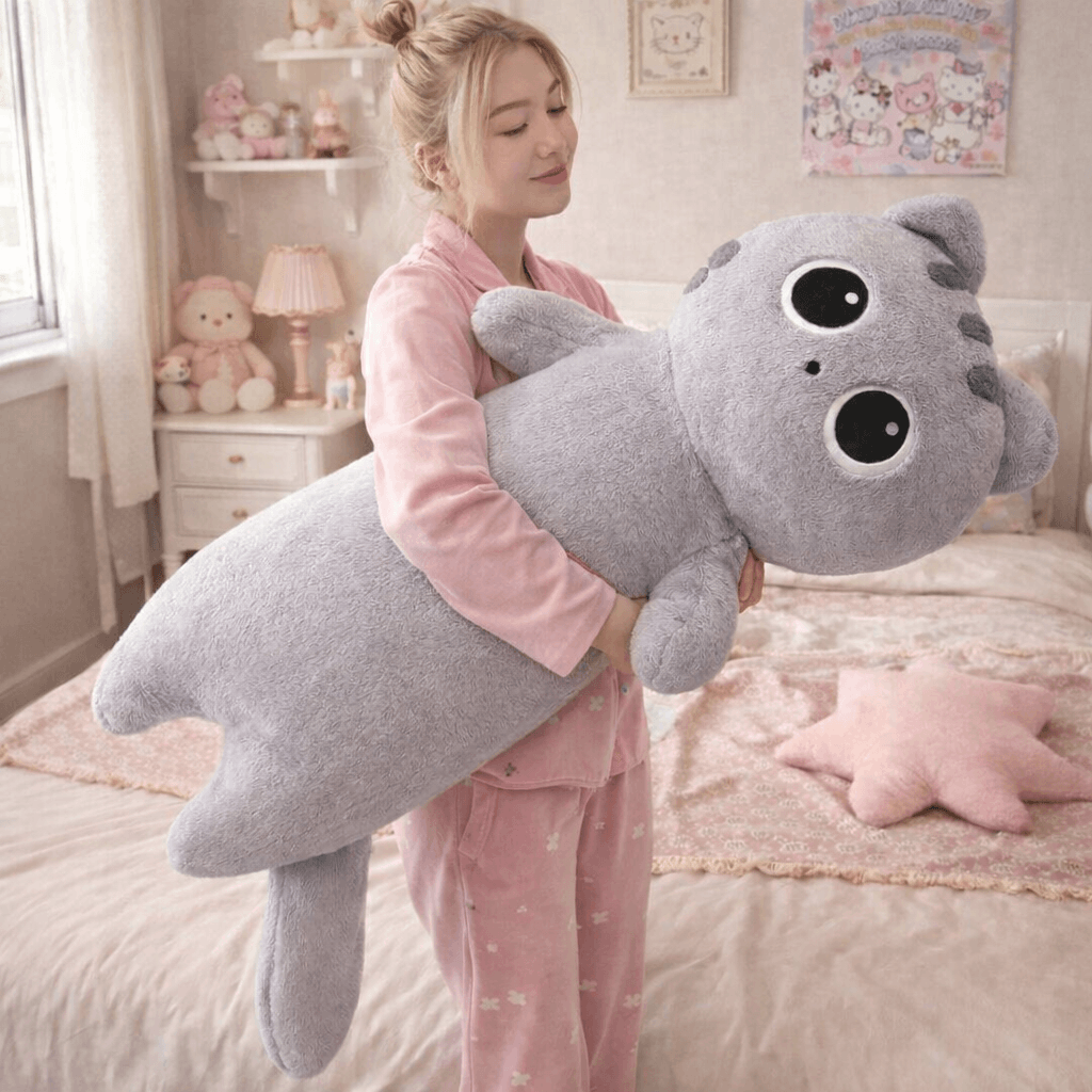 Long Cuddle Cat Plushie 🐱🤍
