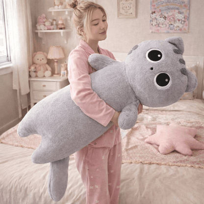 Long Cuddle Cat Plushie 🐱🤍