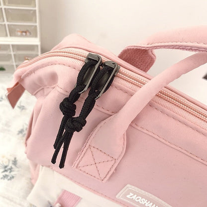 Large Pastel Waterproof Backpack Handbag 🎒💗