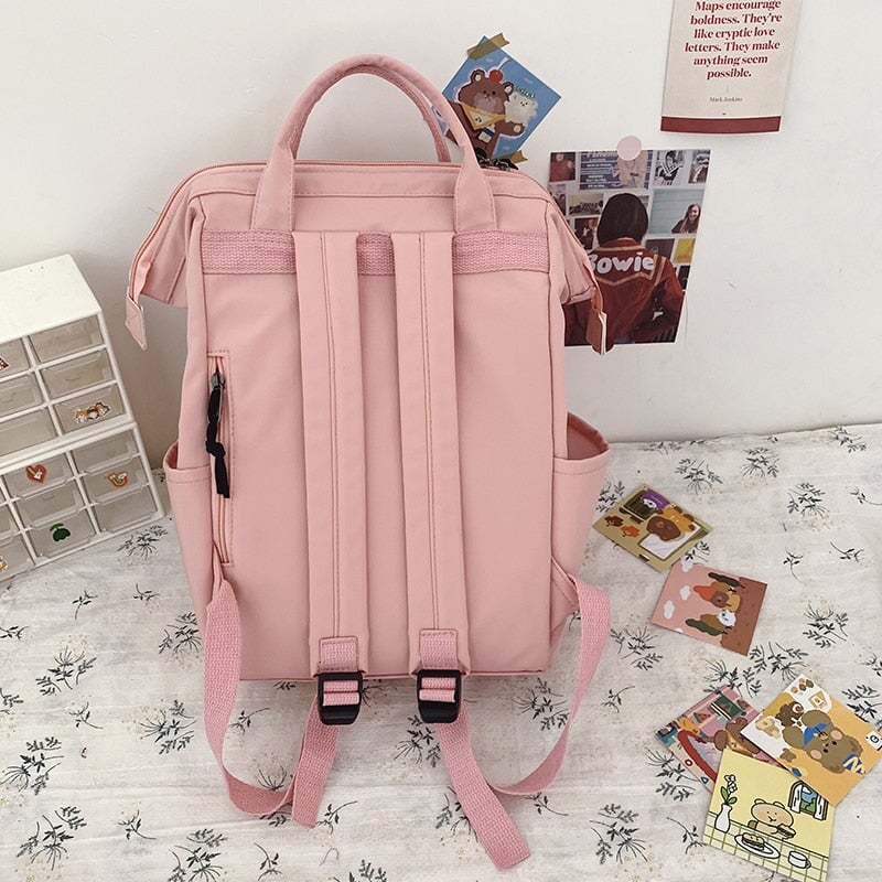 Large Pastel Waterproof Backpack Handbag 🎒💗